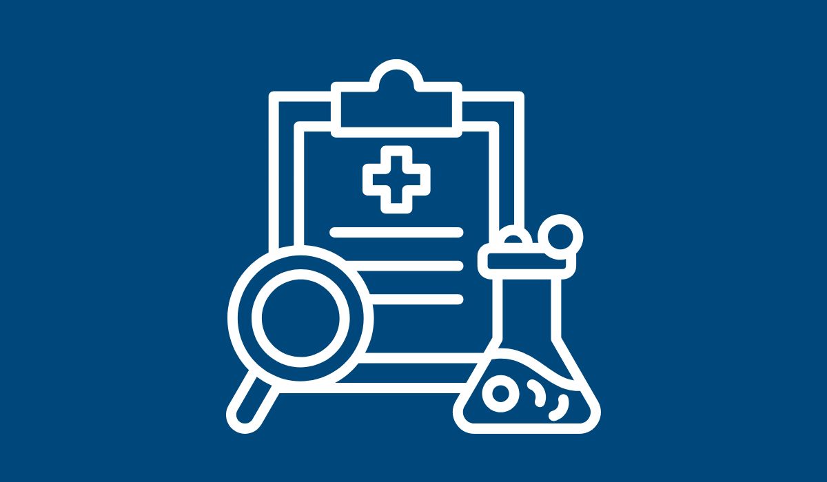 Dibujo lineal de objetos de laboratorio