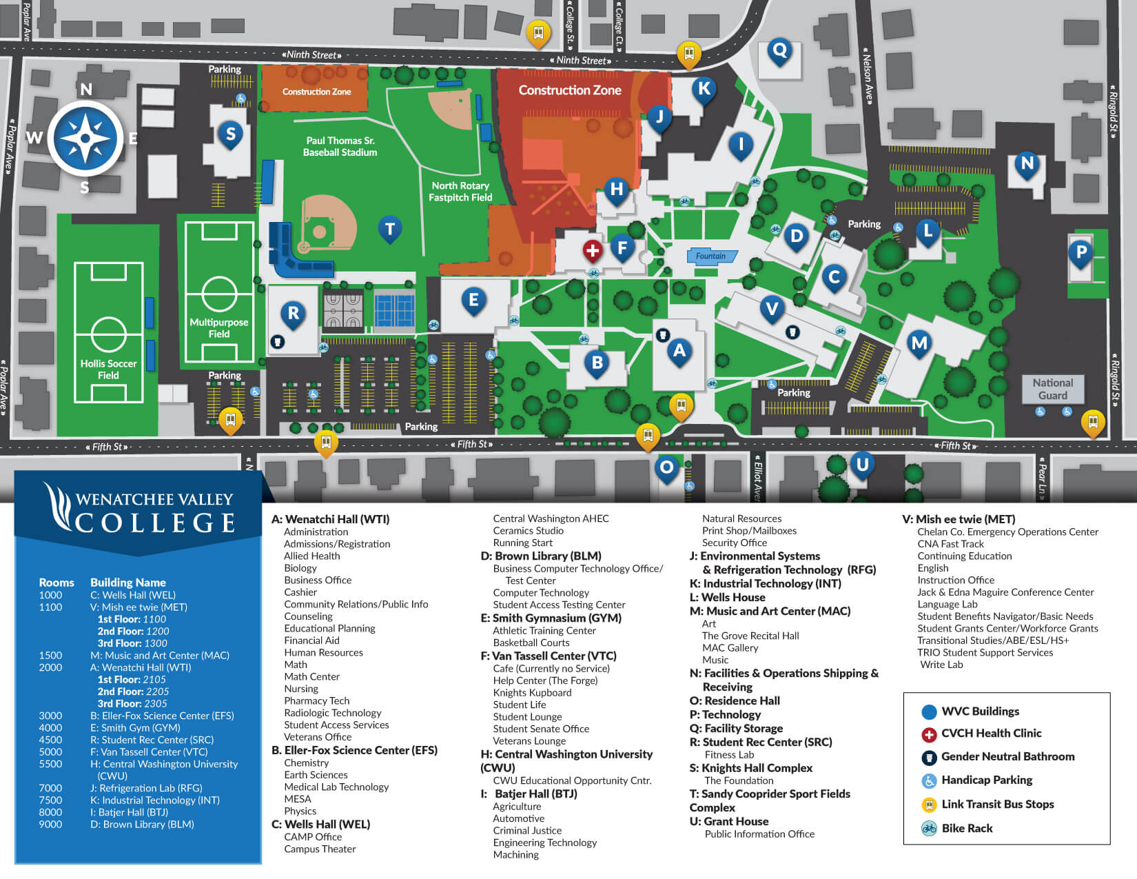 Mapa del Campus de Wenatchee