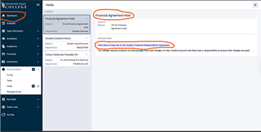 Una captura de pantalla de la página de inicio de ctcLink con las opciones del menú.