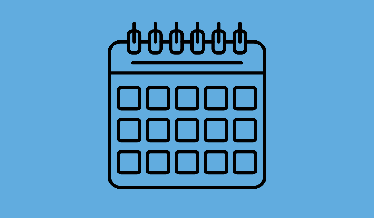 icono que muestra un dibujo lineal de un calendario
