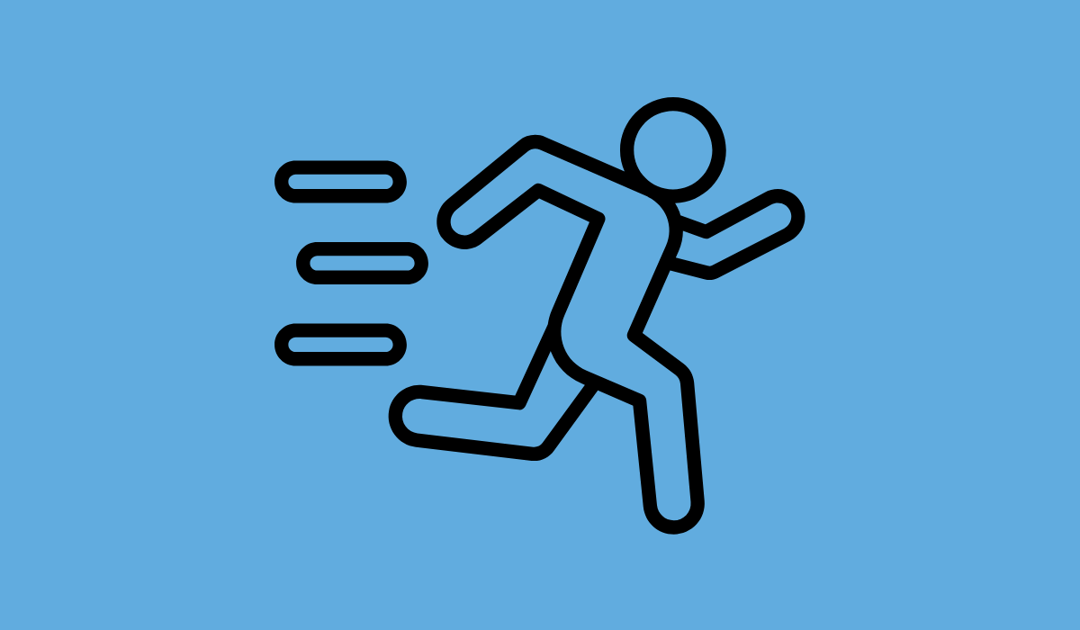 icono que muestra el dibujo lineal de un corredor
