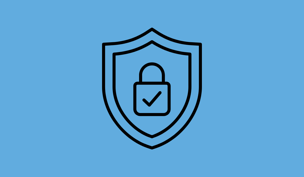 icono que muestra un dibujo lineal del símbolo de seguridad