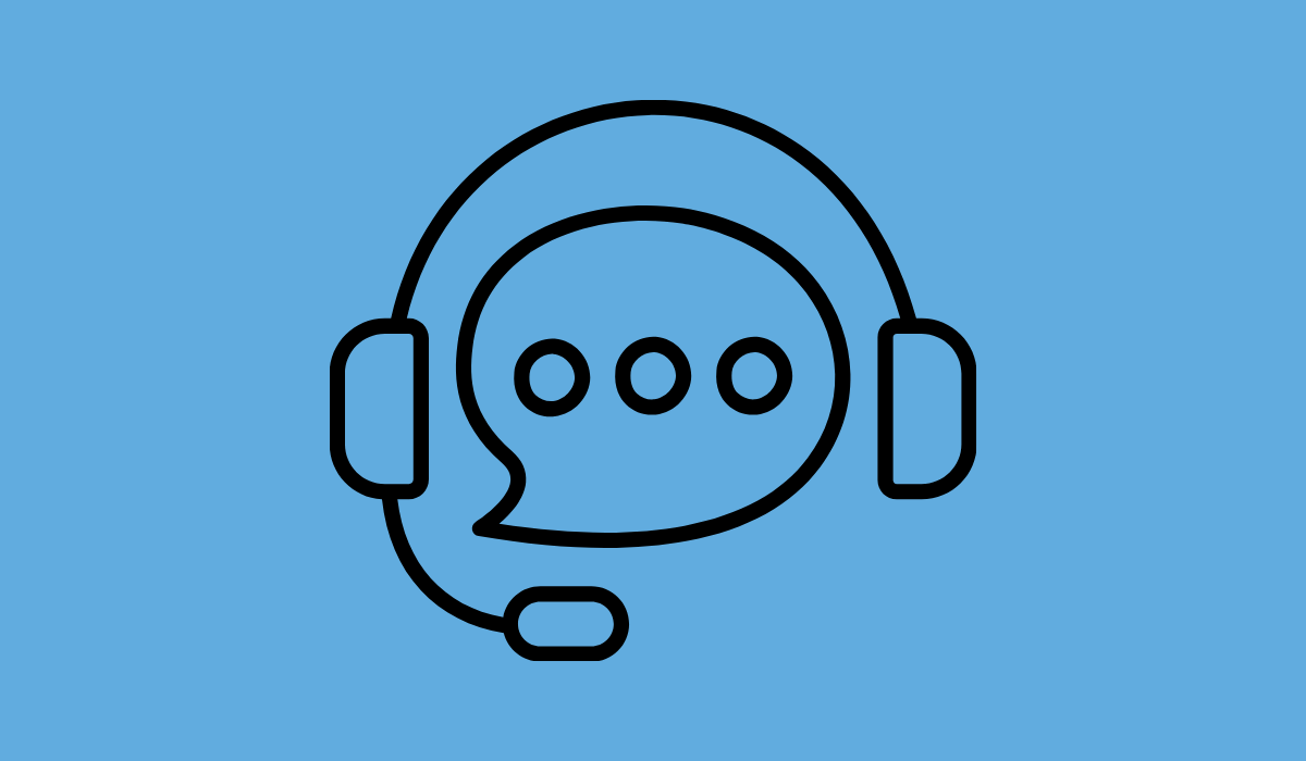 icono que muestra un dibujo lineal de un agente de atención al cliente