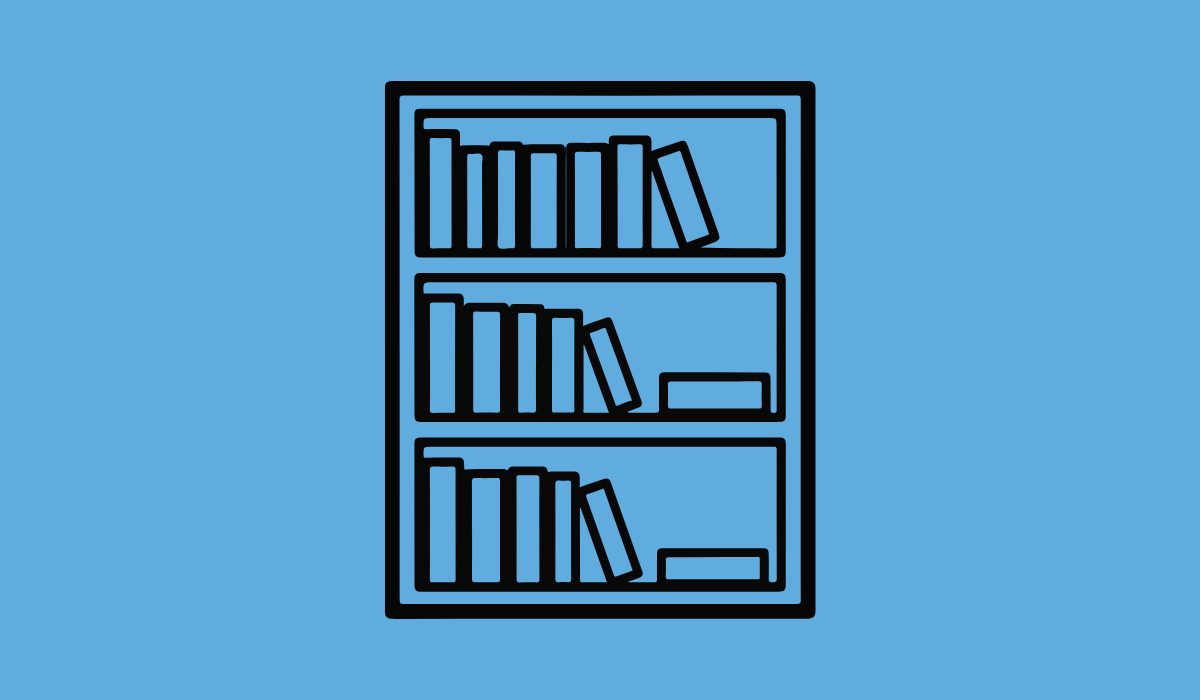 icono que muestra un dibujo lineal de una estantería