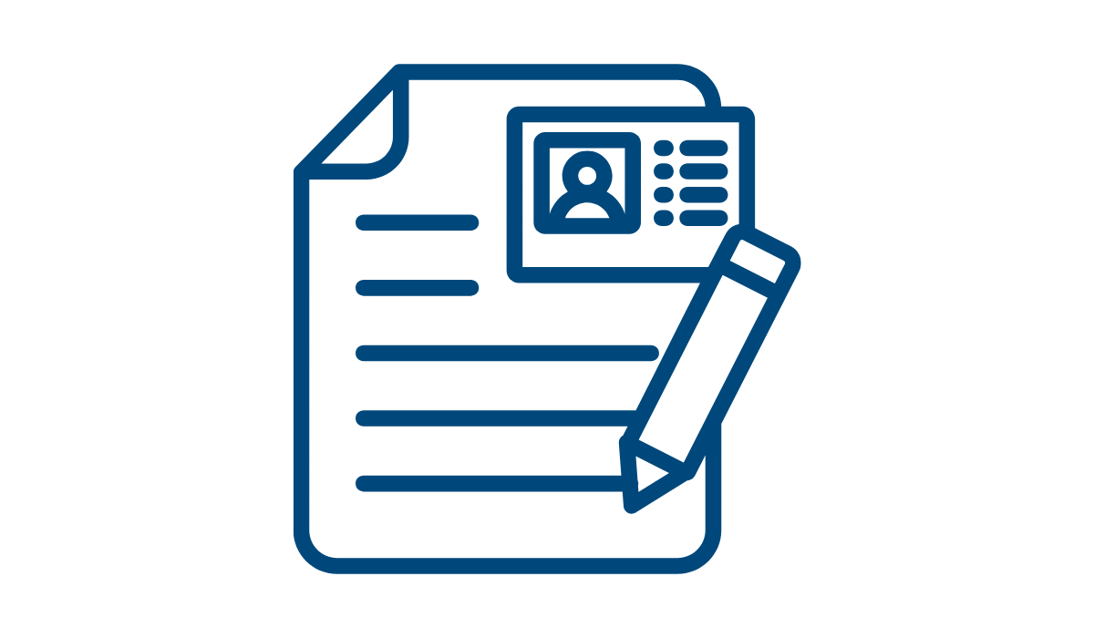 Un icono azul de una aplicación