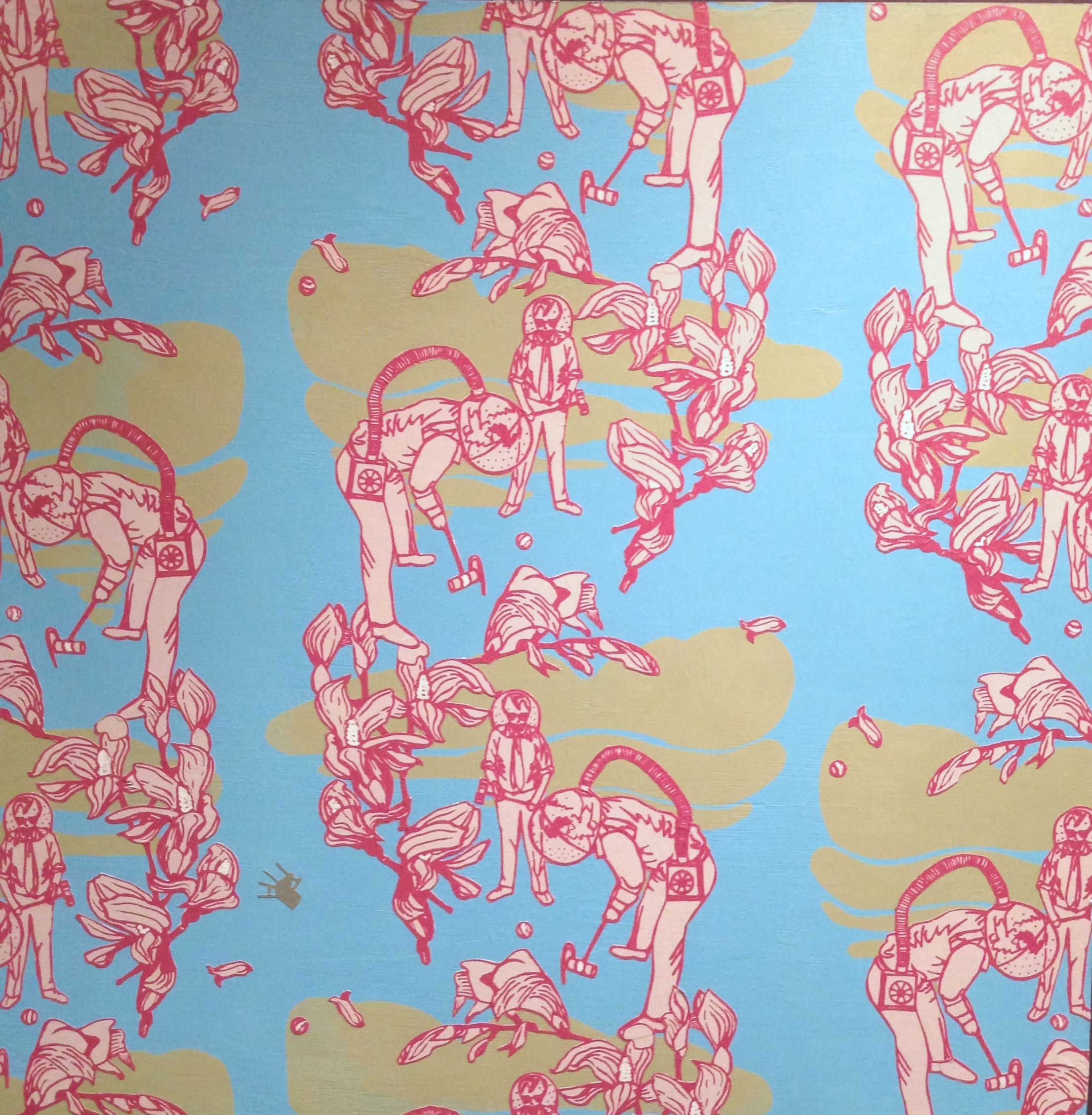 Natalie Dotzauer, «Primavera en el valle», serigrafía.