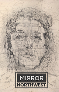 Portada de la revista literaria «Mirror Northwest», con un boceto del rostro de una mujer.