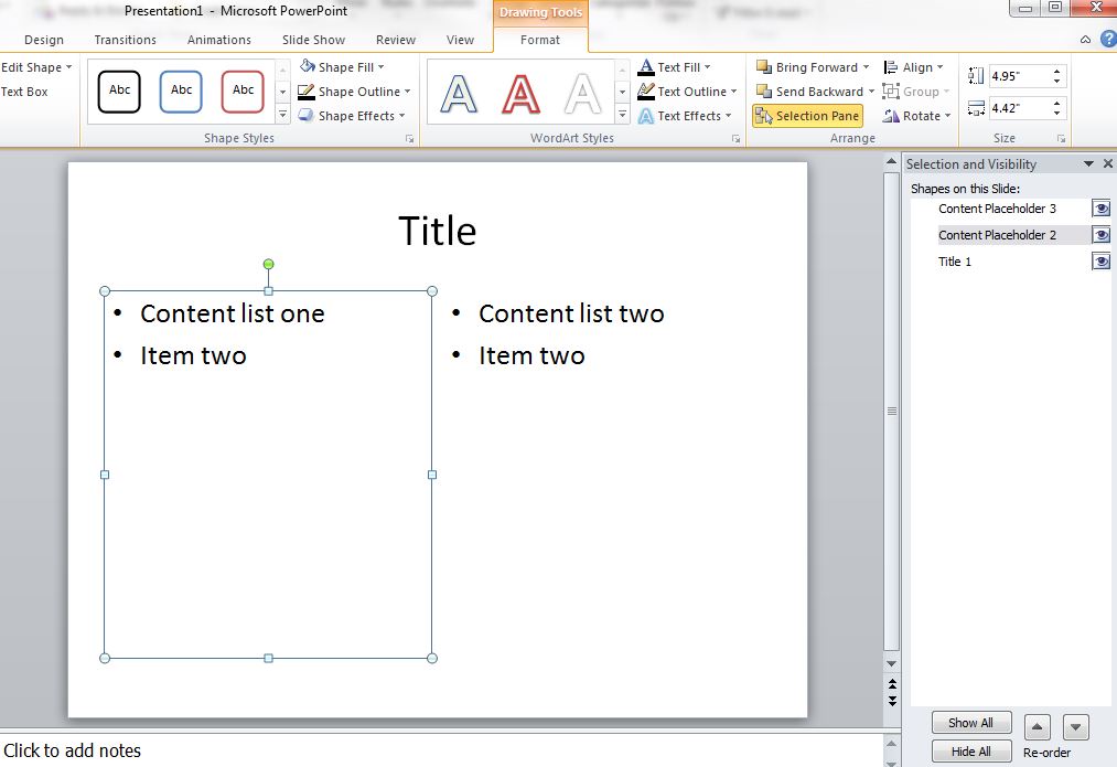 Orden de lectura en PowerPoint